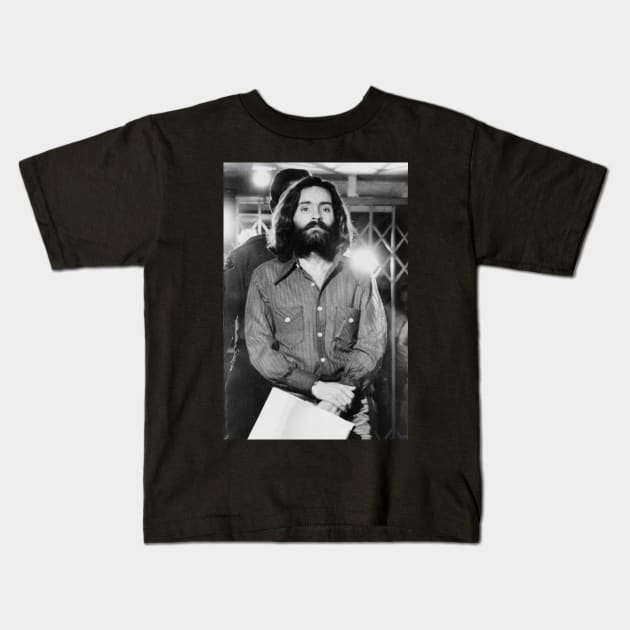 Charles Manson Kids T-Shirt by Ladybird Etch Co.